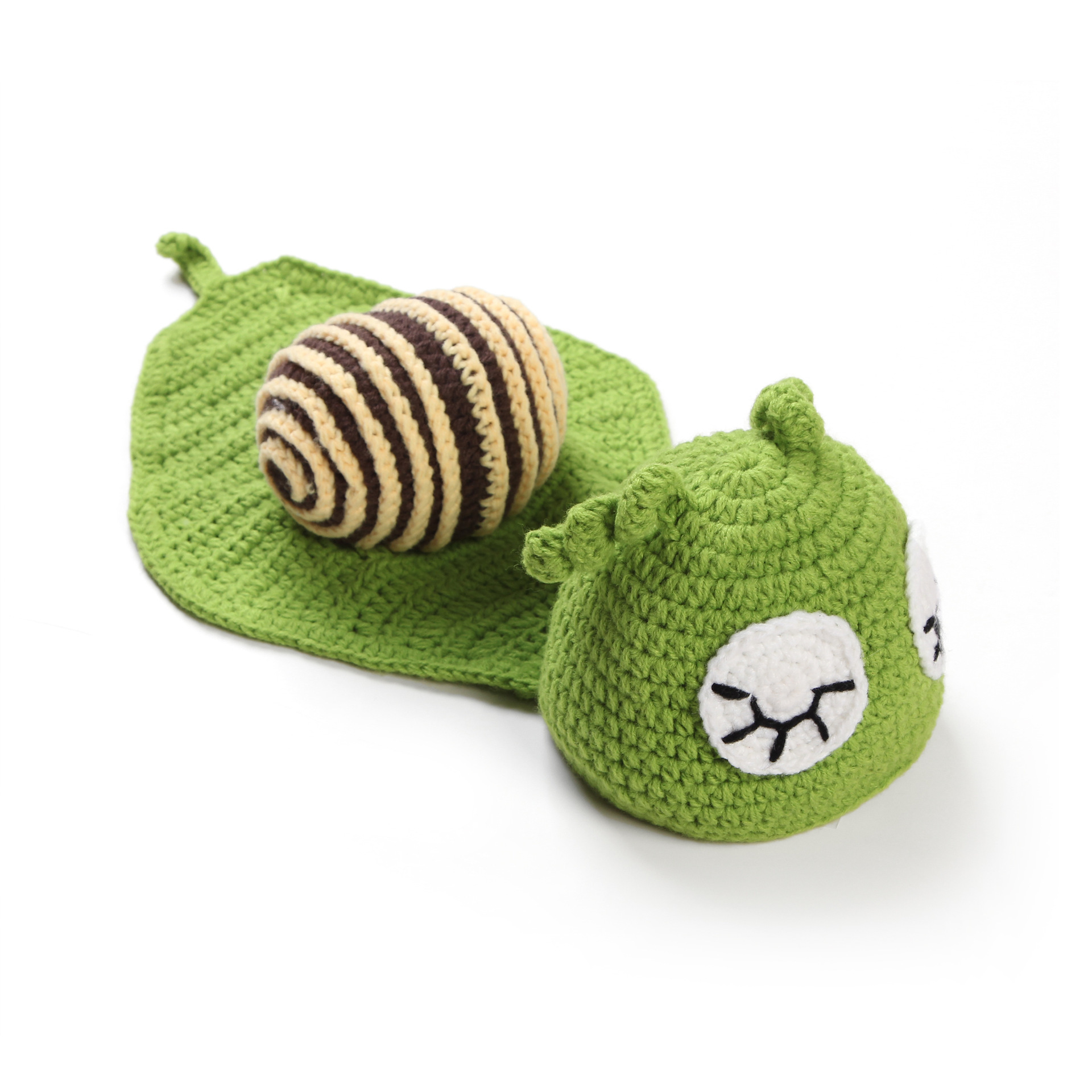 Cute New Born Baby Hand Knitting Cartoon Hat and Dress