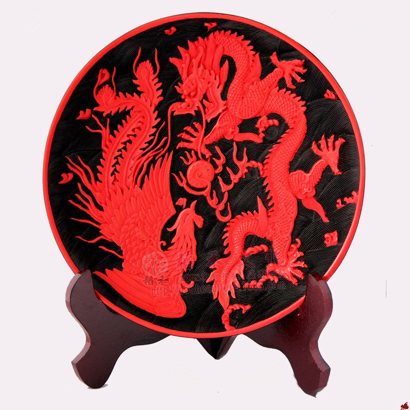 Carved Lacquerware, “The Greatest Three Artifacts” Together with Embroidery and China